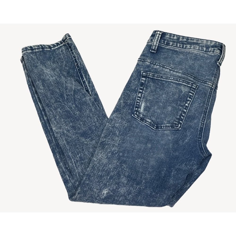 No Boundaries Jeans Womens 30/30 Blue Denim Distressed Straight Leg Pants Bottom